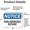 Signmission Non-Odorized Butane OSHA Notice Sign, Vinyl Decal, 5in W x 3.5in L, 2PK OS-2PACK-NS-D-35-L-15084 - alternate 4